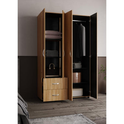 Closet Barin 120, Fresno Europeo y Wengue, Con Cajones De Gran Capacidad Para Su Almacenamiento
