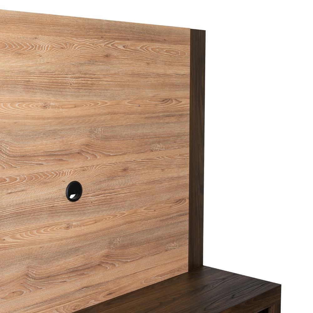 Estante alcaceres Tv 55" Una Puerta Abatible Nogal y Miel