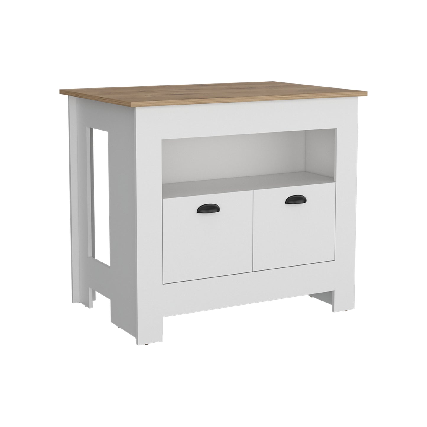 Isla De Cocina Dos Puertas, FM Furniture 005B Blanco