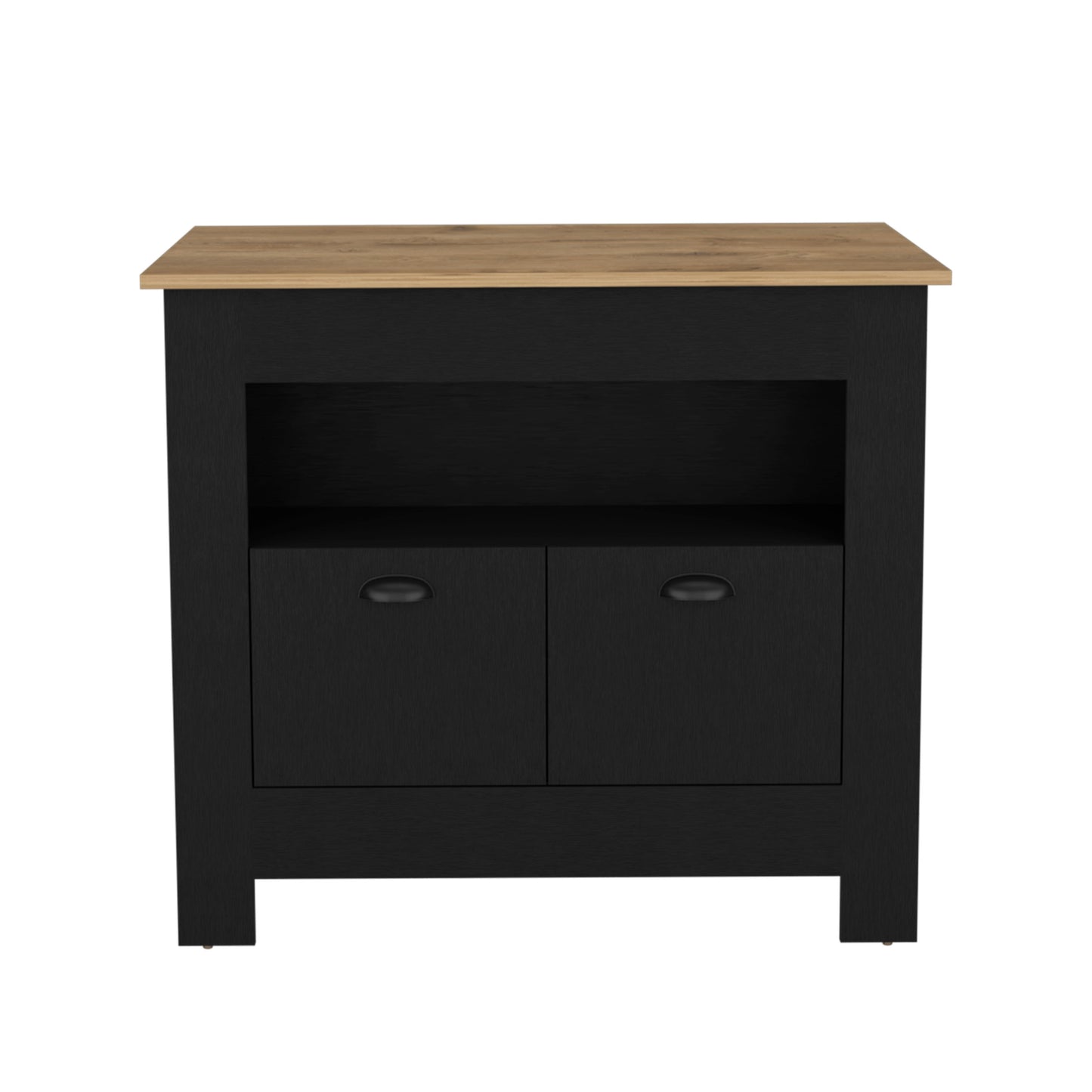 Isla De Cocina Dos Puertas, FM Furniture 005N Negro