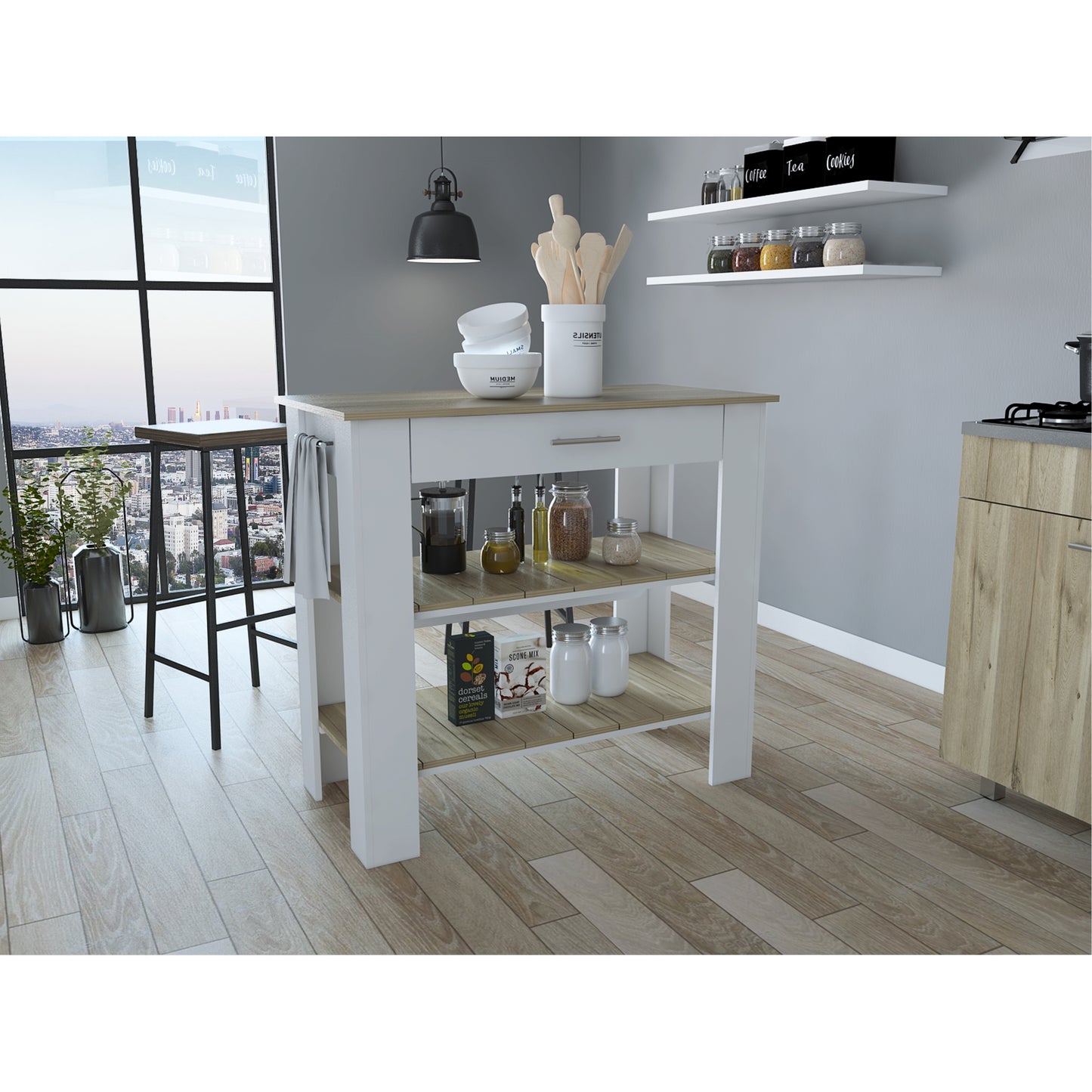 Isla De Cocina, FM Furniture 008B Blanco