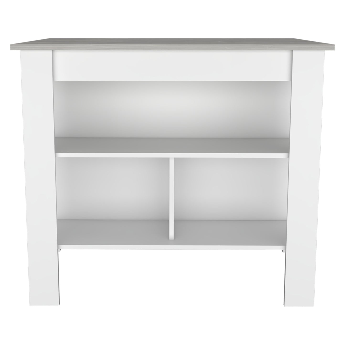 Isla De Cocina, FM Furniture 009B Blanco Y Gris