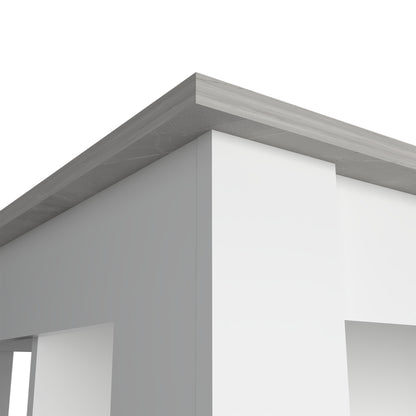 Isla De Cocina, FM Furniture 009B Blanco Y Gris