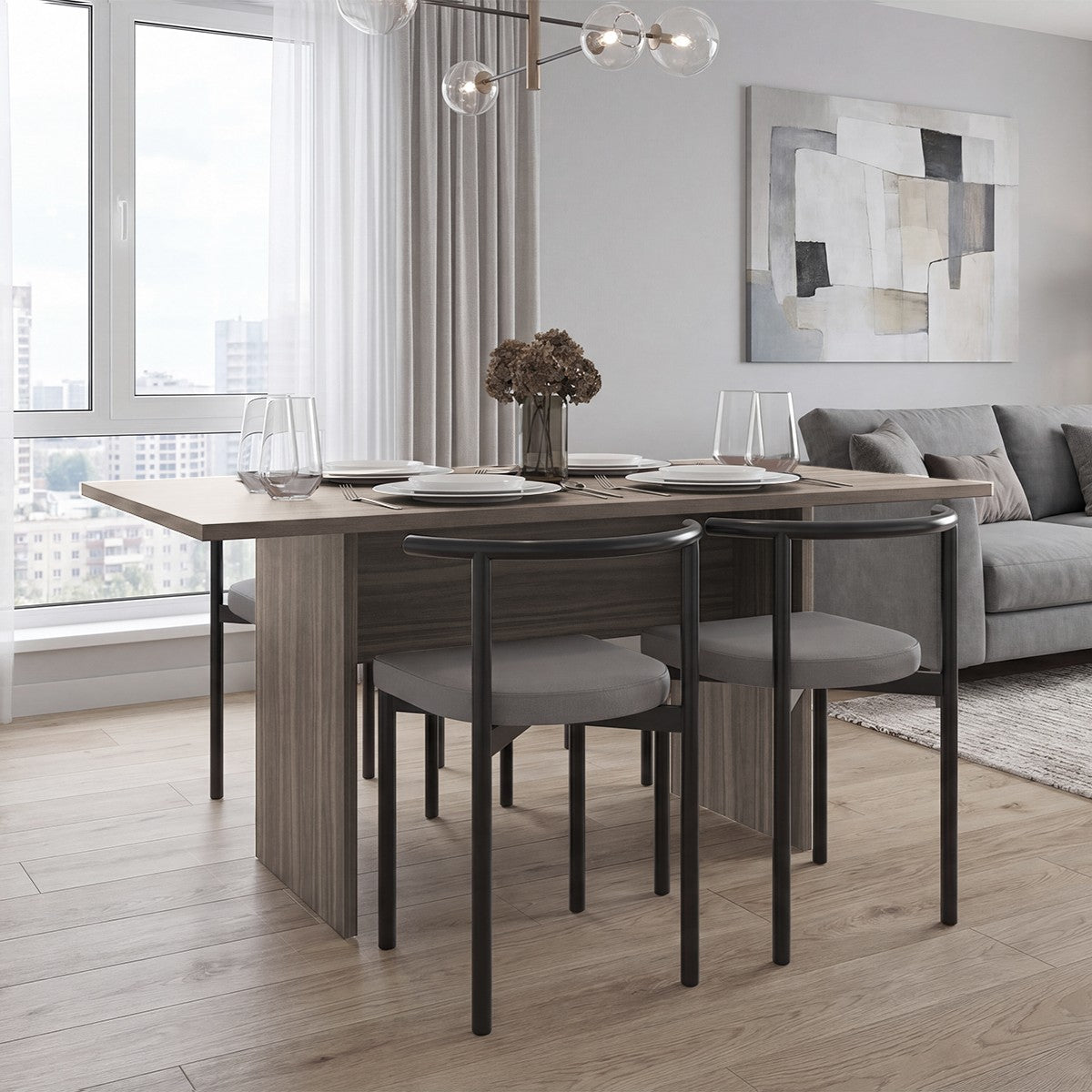 Mesa para Comedor Ascher, Avellana, para Seis Puestos, No Incluye Sillas