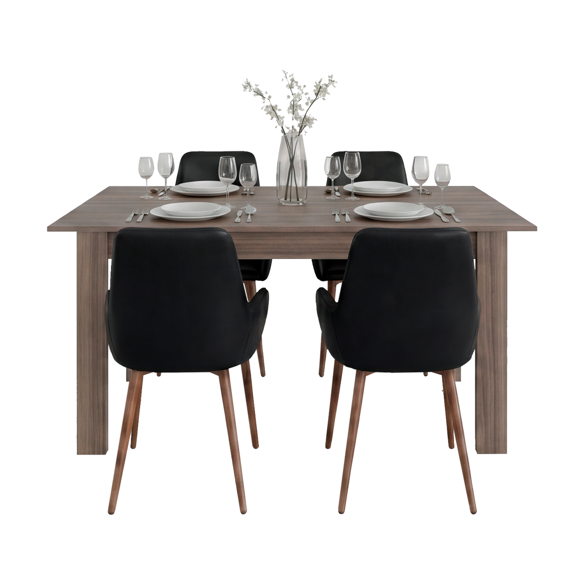 Mesa para Comedor Estrella 160, Avellana, con Espacio para Cuatro Personas, No Incluye Sillas