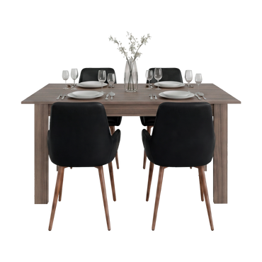 Mesa para Comedor Estrella 160, Avellana, con Espacio para Cuatro Personas, No Incluye Sillas