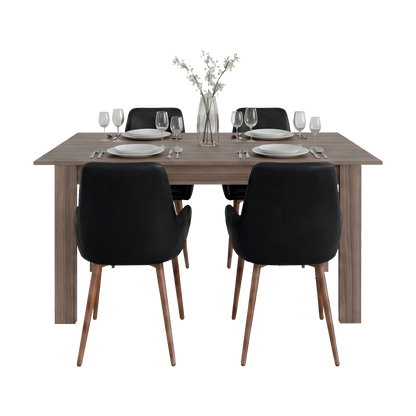 Mesa para Comedor Estrella 160, Avellana, con Espacio para Cuatro Personas, No Incluye Sillas