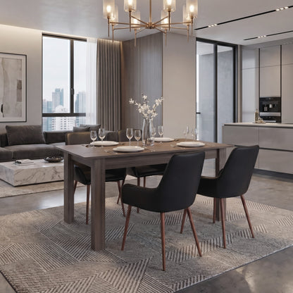 Mesa para Comedor Estrella 160, Avellana, con Espacio para Cuatro Personas, No Incluye Sillas
