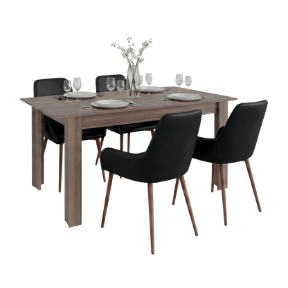 Mesa para Comedor Estrella 160, Avellana, con Espacio para Cuatro Personas, No Incluye Sillas