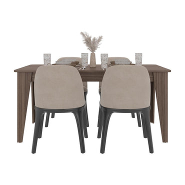 Mesa para Comedor Torino 160, Avellana, Diseño Moderno, No Incluye Sillas