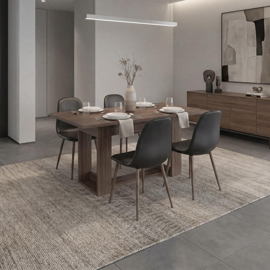 Mesa para Comedor Volder 160, Avellana, con Amplia Superficie, No Incluye Sillas