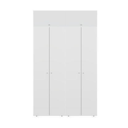 Combo Closet H-200 Siete Puertas, Almacenamiento, Optimizacion, Zapatero, Color Blanco