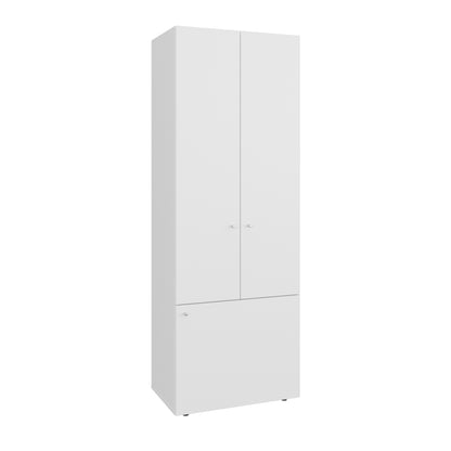 Combo Closet H-200 Siete Puertas, Almacenamiento, Optimizacion, Colgado, Color Blanco