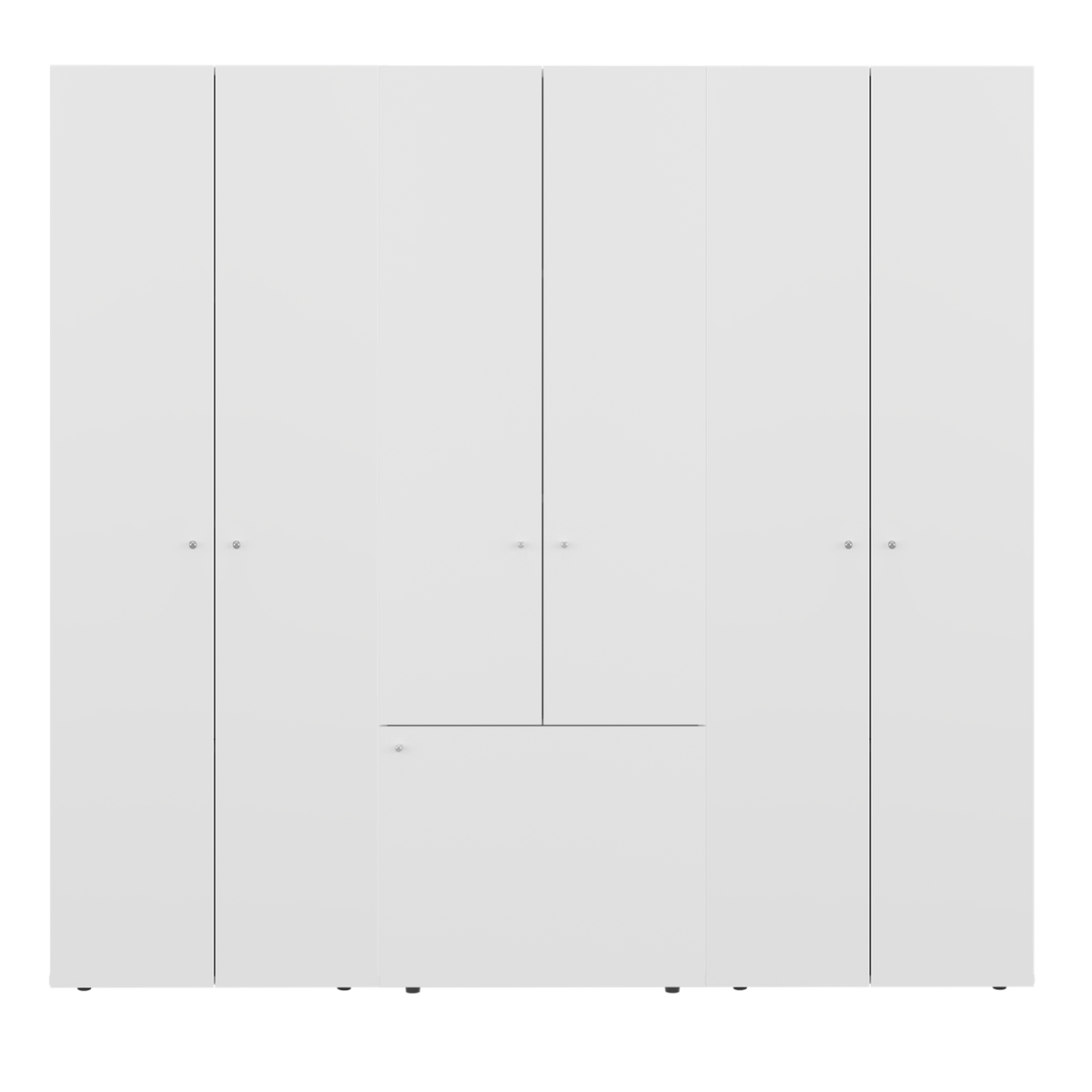 Combo Closet H-180 Siete Puertas, Almacenamiento, Optimizacion, Zapatero, Colgado, Color Blanco