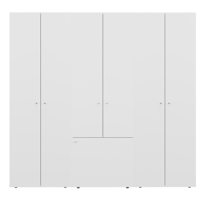 Combo Closet H-180 Siete Puertas, Almacenamiento, Optimizacion, Zapatero, Colgado, Color Blanco