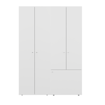 Combo Closet H-180 Cinco Puertas, Almacenamiento, Optimizacion, Colgado, Color Blanco