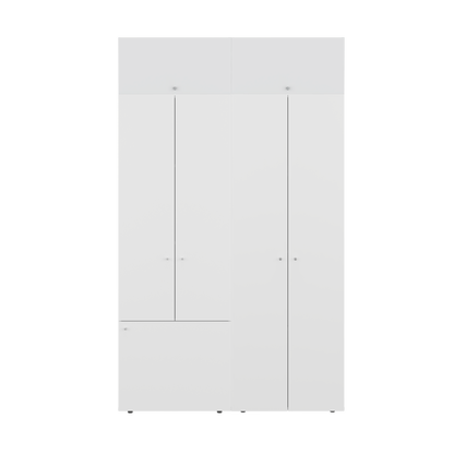 Combo Closet H-200 Siete Puertas, Almacenamiento, Optimizacion, Colgado, Color Blanco