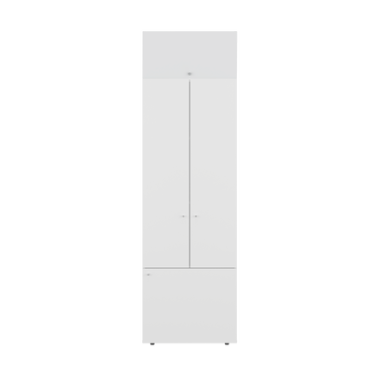 Combo Closet H-200 Tres Puertas, Almacenamiento, Colgado, Color Blanco