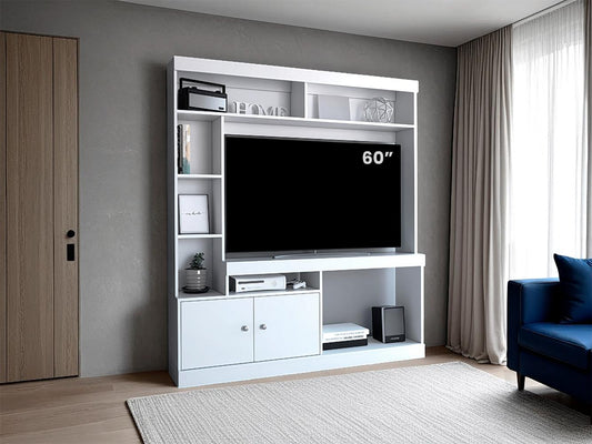 Estante Tv 65" FM,  Blanco