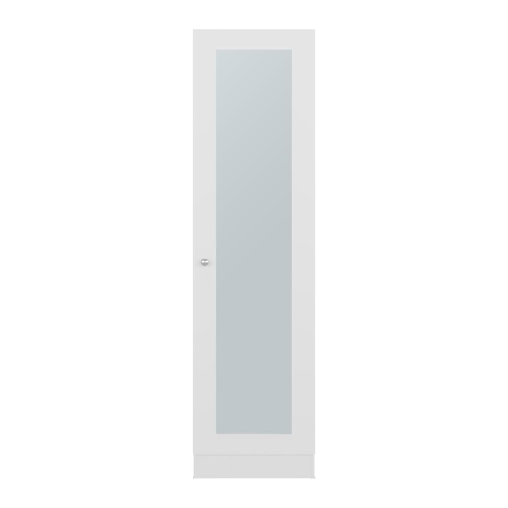 Closet Praga Una Puerta, Con Espejo - Blanco