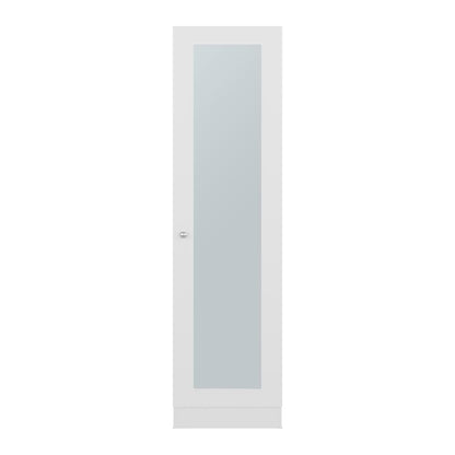 Closet Praga Una Puerta, Con Espejo - Blanco