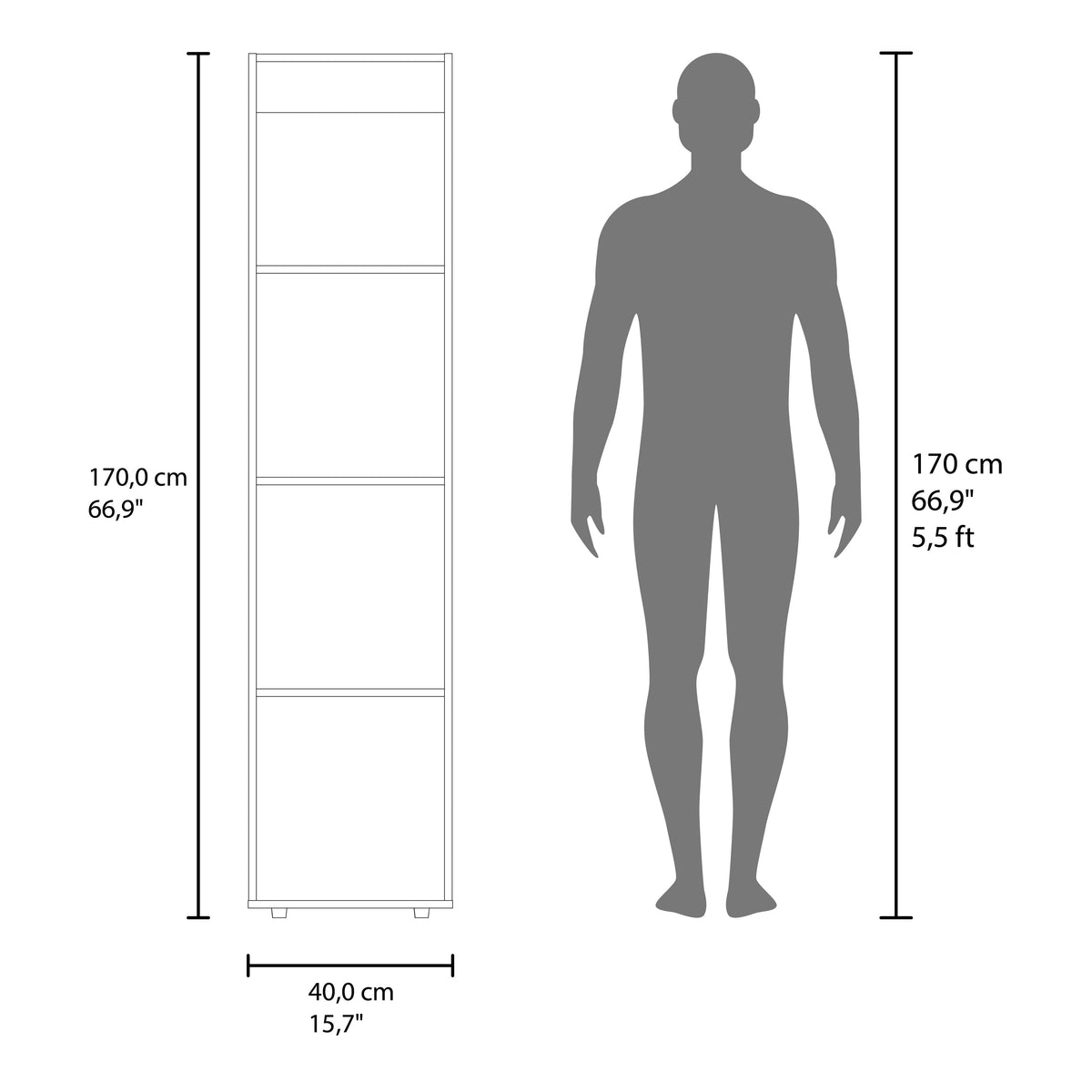 Closet Tuhome Dreams M4 Una Puerta, Blanco (vista 8)