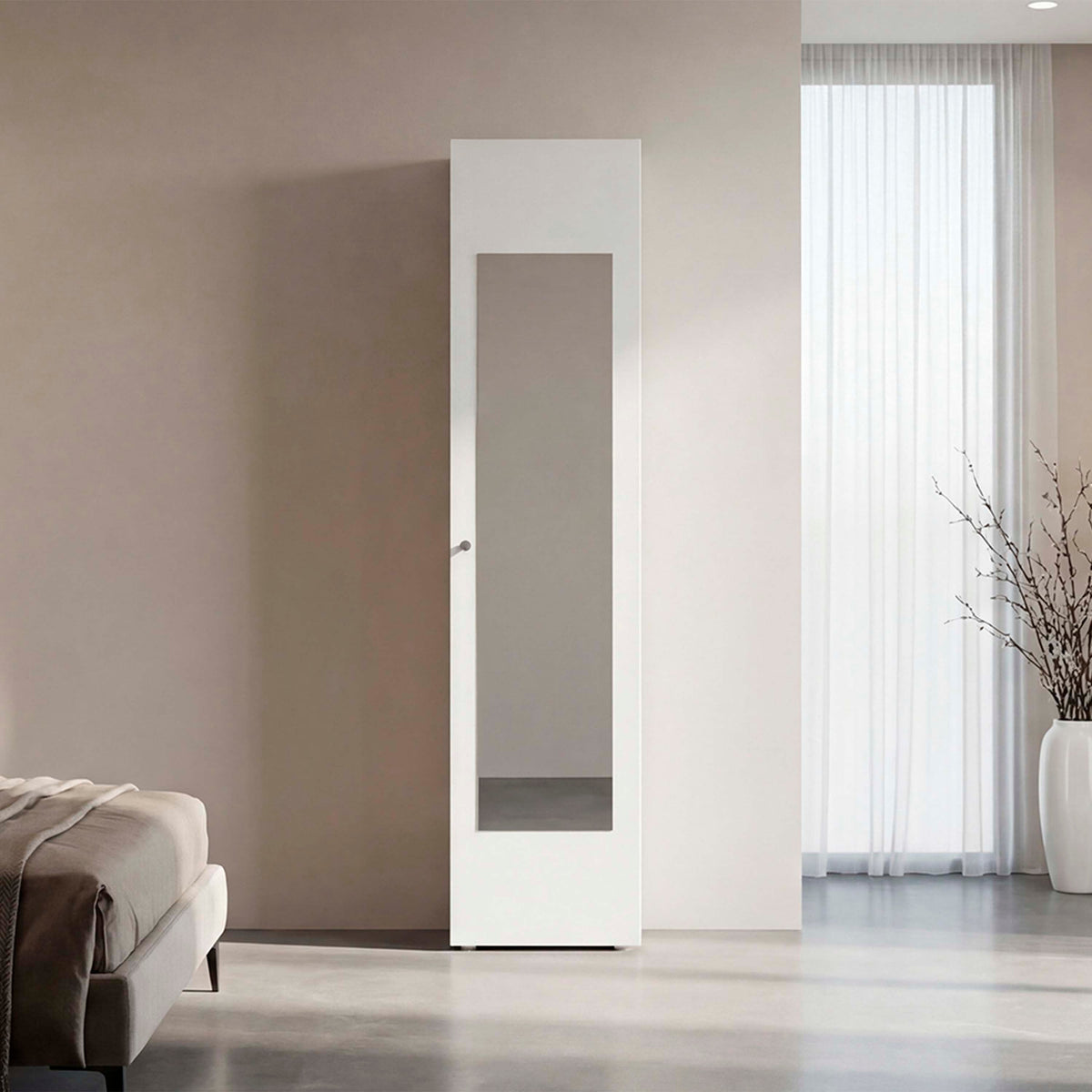 Closet Tuhome Dreams M5 Una Puerta Con Espejo, Blanco
