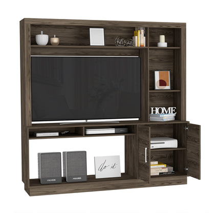 Estante Tv, Cantabria Dos Puertas con Espacio Para Televisor De Hasta 55 Pulgadas Color Coñac
