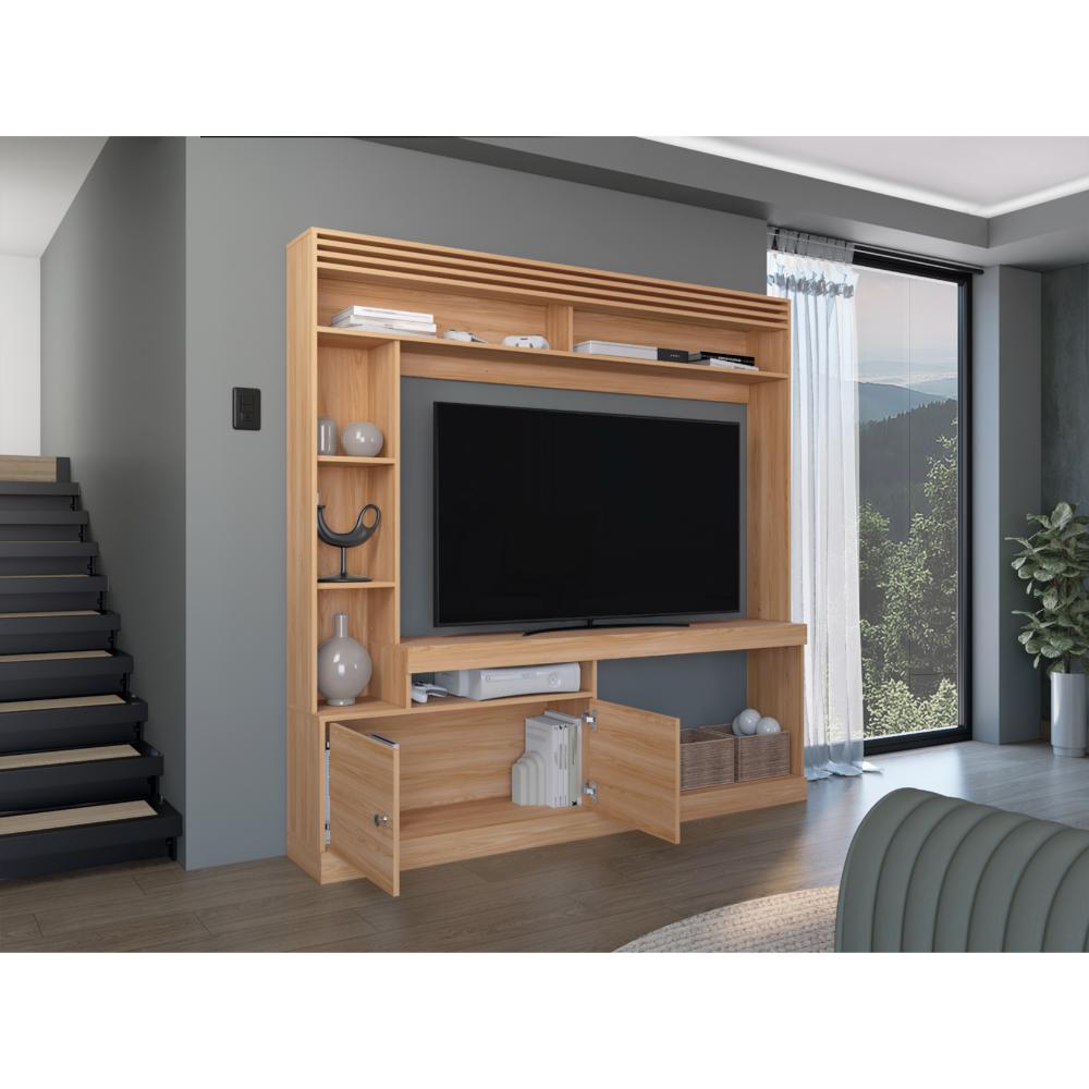 Mesa Para Tv Roy, Fresno Europeo, con Espacio Para Televisor de 65 Pulgadas