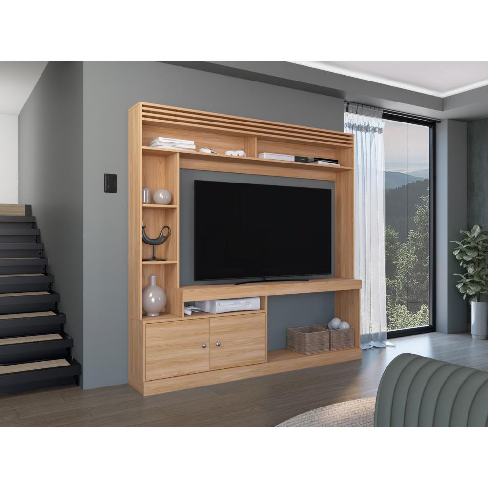 Mesa Para Tv Roy, Fresno Europeo, con Espacio Para Televisor de 65 Pulgadas