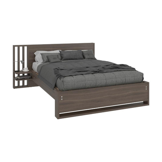 Cama Doble Vanez, Milan, con espaldar alto incluyendo tendida de tablas