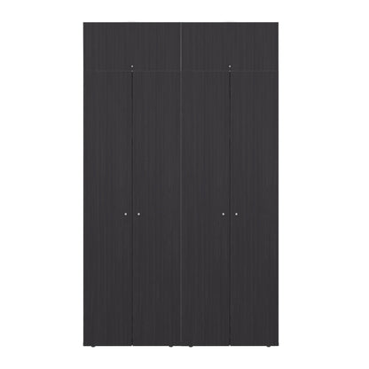Combo Closet H-200 Siete Puertas, Almacenamiento, Optimizacion, Zapatero, Color Negro