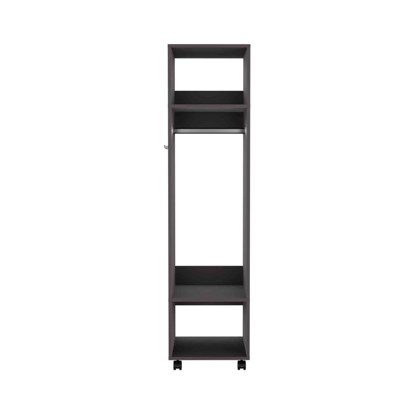 Closet Con Espejo Y Cuatro Ruedas Fm 025N Negro