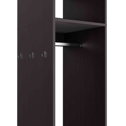 Closet Con Espejo Y Cuatro Ruedas Fm 025N Negro