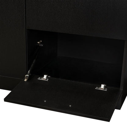 Closet Comoda Praga Tres Puertas Un Cajon, Wengue, con diseño moderno incluye Espejo