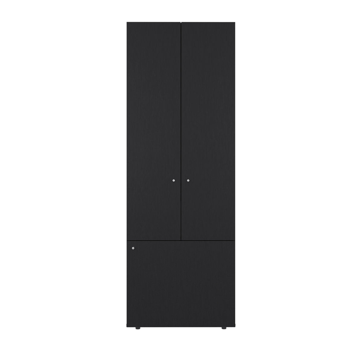 Combo Closet H-180 Siete Puertas, Almacenamiento, Optimizacion, Zapatero, Colgado, Color Negro