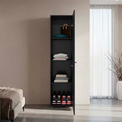 Closet Tuhome Dreams M5 Una Puerta Con Espejo, Wengue (vista 2)