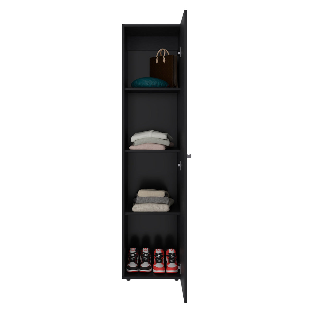 Closet Tuhome Dreams M5 Una Puerta Con Espejo, Wengue (vista 3)