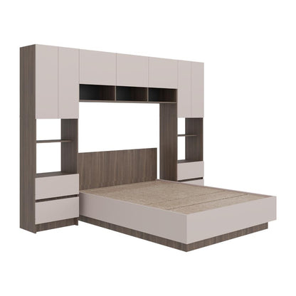 Cama con Closet Deni, Milan y Capri, incluye tendido de tablas y closet con  amplios espacios de almacenamiento