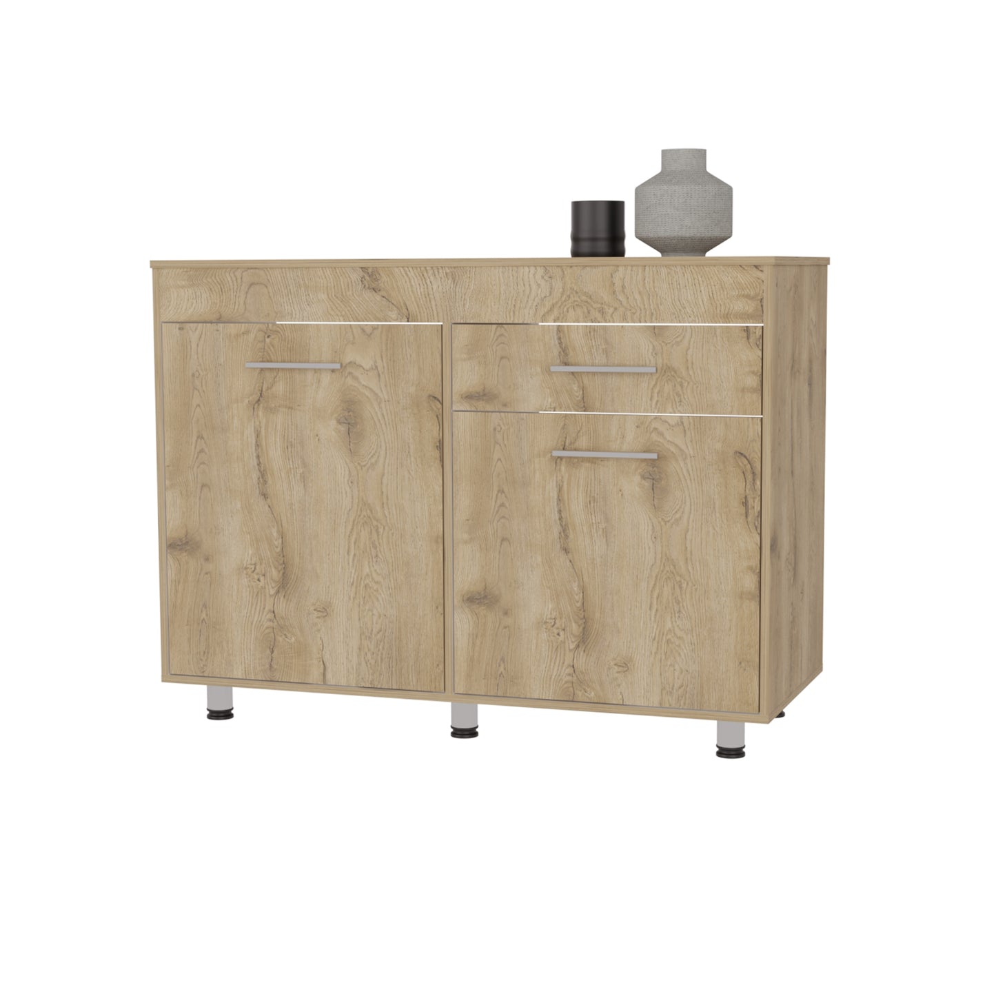 Mueble Base Tres Puertas Un Cajon Mealmina, FM Furniture 008C, Cafe Claro