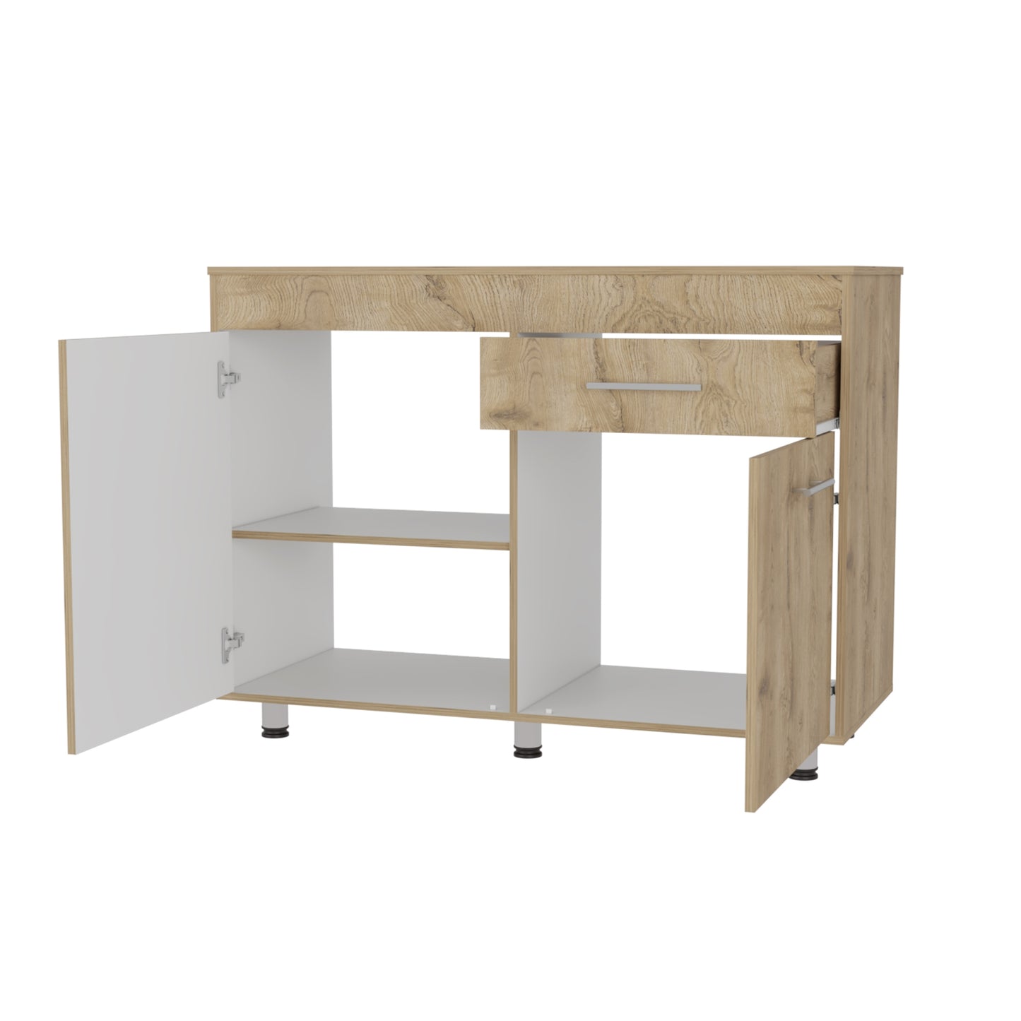 Mueble Base Tres Puertas Un Cajon Mealmina, FM Furniture 008C, Cafe Claro