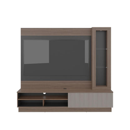 Estante Yakarta Tv 70" Una Puerta Abatible, Milan y Roble