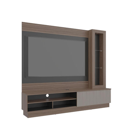 Estante Yakarta Tv 70" Una Puerta Abatible, Milan y Roble