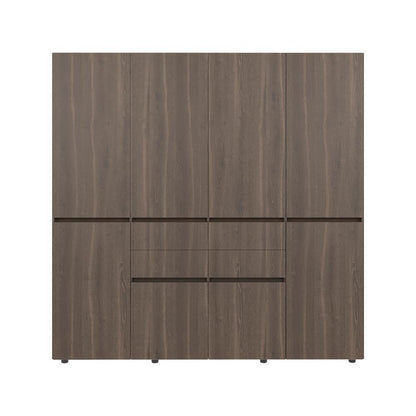 Closet Siruela 200, Milan y Wengue, Con Cuatro Cajones, Ocho Puertas y Gran Capacidad de Almacenamiento