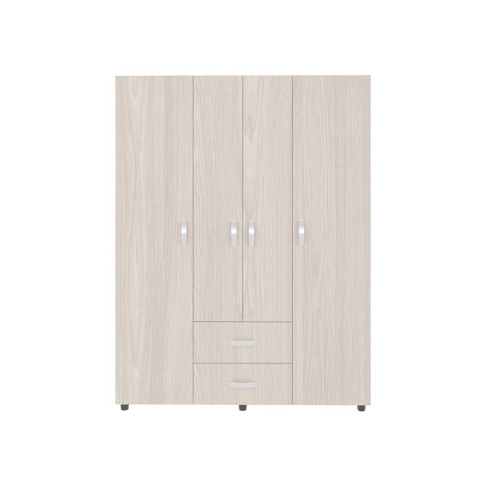 Closet Barin 150, Nevado y Blanco, con dos cajones organizadores multiusos