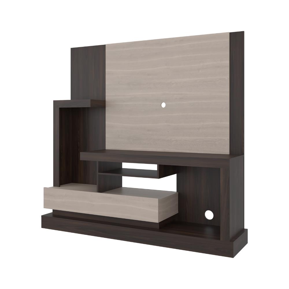 Estante Tv 55" Una Puerta, Café Claro