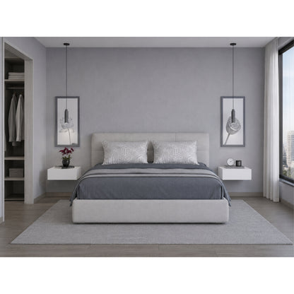Velador Milano Flotante Un Cajón, Blanco