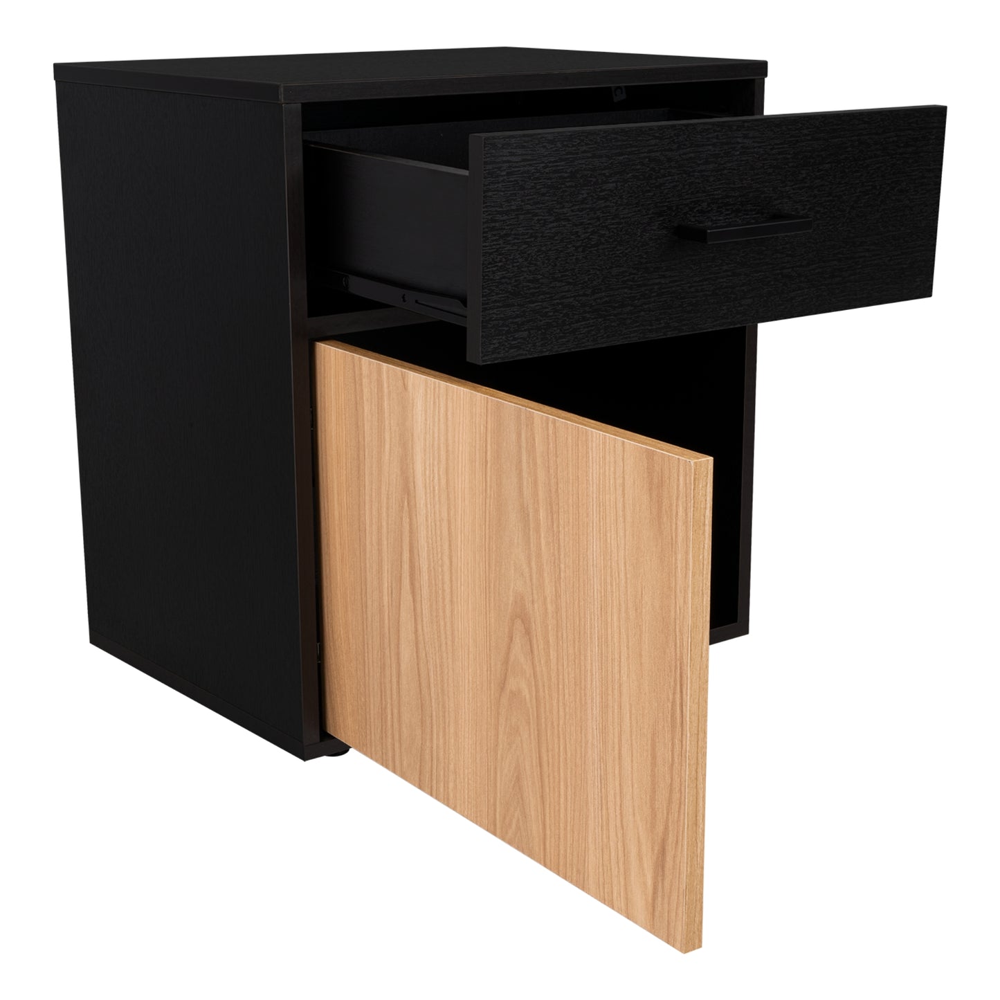 Velador Una Puerta Un Cajon Grayson, Wengue y Fresno