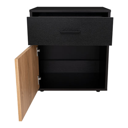 Velador Una Puerta Un Cajon Grayson, Wengue y Fresno