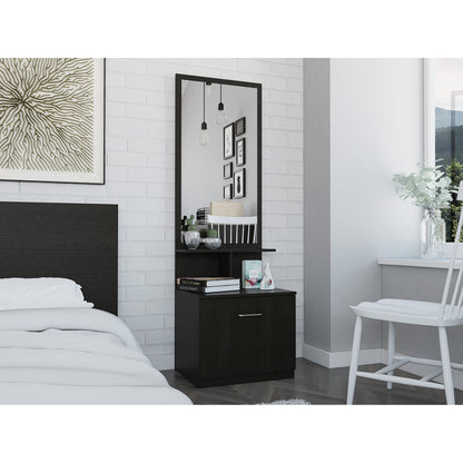 Velador Multifuncional Z-54, Wengue Con Espejo